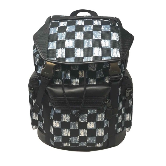 coach checkered backpack